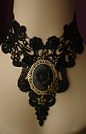 Gothic choker cameo choker victorian choker by poppenkraal, $49.90 - would look awesome with a black strapless gown!: 