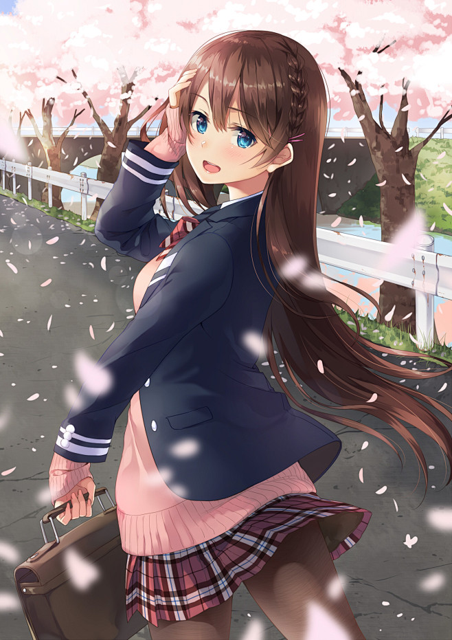 「桜舞う」/「うなさか」のイラスト [p...
