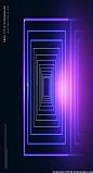 时尚蓝紫色背景板发光海报舞台灯光炫光效果PSD设计素材图