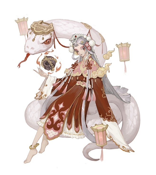 缚骨清姬-梨园曲绡_多巴胺补给__插画师作品_涂鸦王国gracg.com