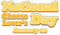 Free vector national cheese lovers day icon