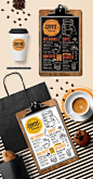 Coffee Menu Template. Creative menu template for your restaurant business with graphic illustrations - coffee mug, cake, toast. - Only for Adobe Photoshop and Adobe Illustrator - CMYK - 300 DPI - Size A4 - 210mm x 297mm - Used only free fonts - All texts 