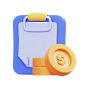 Dollar Notes  3D Icon