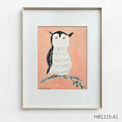 小众大师名画北欧客厅书房卧室装饰画呆萌猫头鹰挂画治愈系壁画