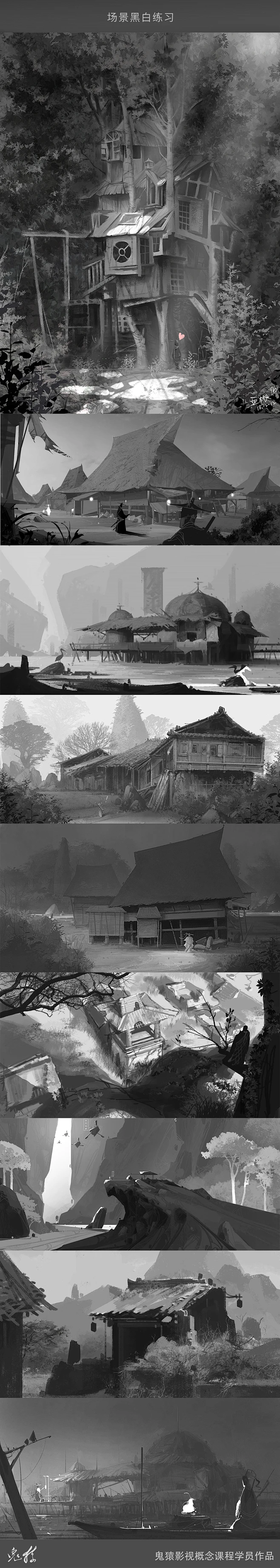 _黑白气愤图 _场景采下来 #率叶插件，让花瓣网更好用#