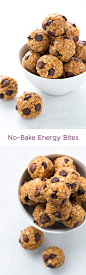 No Bake Peanut Butter Energy Bites: 