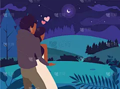 公园,伴侣,人,爱的,暗色,热情,家庭,步行,爱,相伴