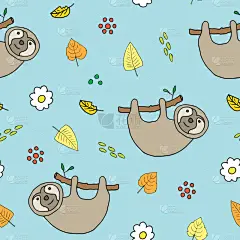 可爱的,动物手,四方连续纹样,卡通,纺织品,野生动物,壁纸,动物,绘制