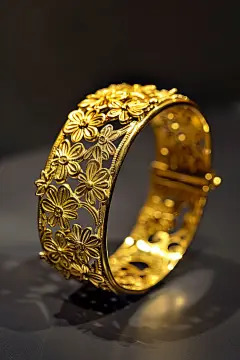 古风黄金手镯产品摄影