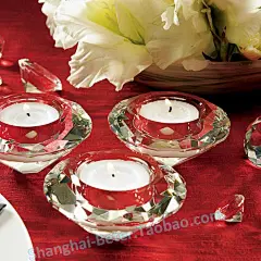  Beter Gifts® http://shanghai-beter.taobao.com #Wedding Décoration#  #定制婚礼# #蛋糕蜡烛# #小蜡烛#  #cake candle#  钻石水晶蜡烛台SJ001浪漫个性家居 小清新喜庆婚品 婚礼答谢小物