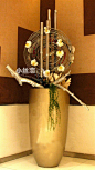 酒店宾馆大型花艺 样板房装饰 艺术橱窗展示 枯枝 绢花商场插花-淘宝网