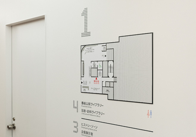 NHK放送博物館导视系统设计，标视学院