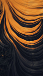 Palpitations, fractal, art, yellow & dark, 720x1280 wallpaper