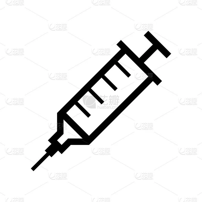 Syringe injection icon vector.素材-花瓣网