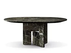 Round marble table NICO by Minotti