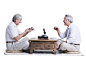 老人喝茶 创意图片 - VCG210bd0b6113