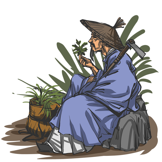 中医大夫-插画 免抠元素 PNG 手绘古...