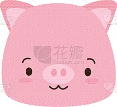 可爱的,猪,卡通,分离着色,农业,宠物,自然,粉色,猪肉,问候