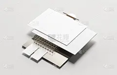 企业形象文具模仿孤立在现代风格的背景下。模拟品牌形象。三维演示