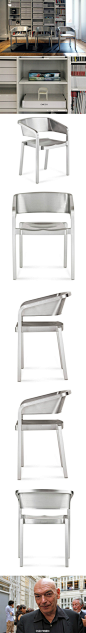 "EMECO + Jean Nouvel" 这把 SOSO Chair 是建筑师 让·努维尔 为EMECO在维也纳索菲特项目所设计，在去年巴黎设计周期间于Cité d’Angoulême努维尔工作室酒会上崭露头角。说起名字，他觉得椅子因与人身体关系的亲密无间而尤其显得特别，但比起他的女朋友meme，最多也是'SOSO'了
