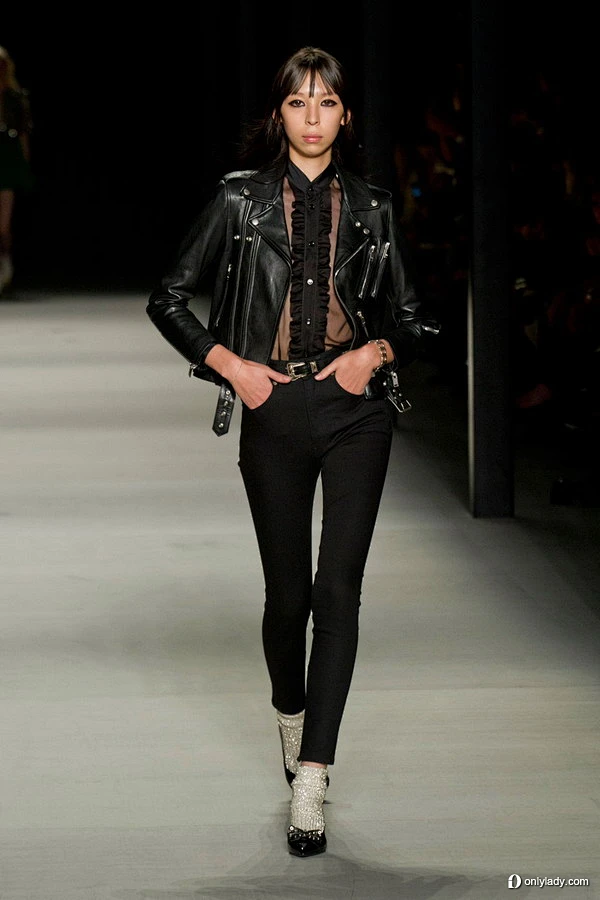 致敬经典吸烟装saint laurent 2014春夏