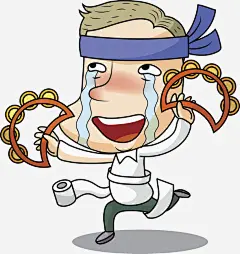 激动地男人免抠素材_新图网 https://ixintu.com 卡通 卫生纸 感动的 摇铃 泪水 流泪的 激动地