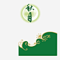秋月高悬免抠素材_新图网 https://ixintu.com 矢量图 吃月饼 赏月亮 贺中秋 迎佳节 绿色花纹 装饰花纹 秋月高挂