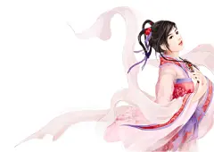 古装古风手绘美女美男人物动画游戏插画线稿彩图中国风素材图库-淘宝网