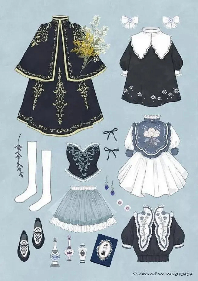 吹爆这组服饰搭配插画！看完让人直喊想要的...