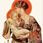 @lizziemontgomerydesign  JC Leyendecker, Saturday Evening Post 1922. #jcleyendecker #leyendecker #motherandchild #madonna #twenties…