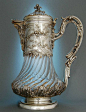 一个不错的主要收集生产于1830-1930年间的，玻璃镶银的葡萄酒壶