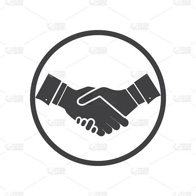 相信图标,握手。业务伙伴关系和协议。成功的成就和会议理念。矢量插图。