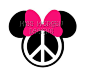 Personalized Peace Minnie Mouse Disney iron on decal for shirt