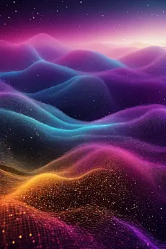 科技颗粒未来感脉冲波科技背景图