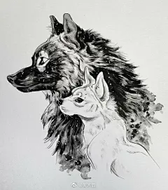 静谧的水墨色系，
关于守护的故事，
动人心弦的黑白画面
人物插画、漫画师
DevinElleKurtz
透过静谧的灰色调，
将动物之间以及与人之间的温馨相处，...展开全文c