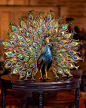 Stanton Fan Tail Peacock Figurine