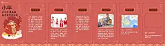 H5翻页小年节气科普祝福灶王爷卡通形象插画二十三祭灶