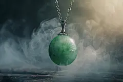 顶级的女士古董玉石翡翠项链摄影图片