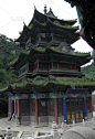 屋顶、楼梯和佛教寺院的建筑细节