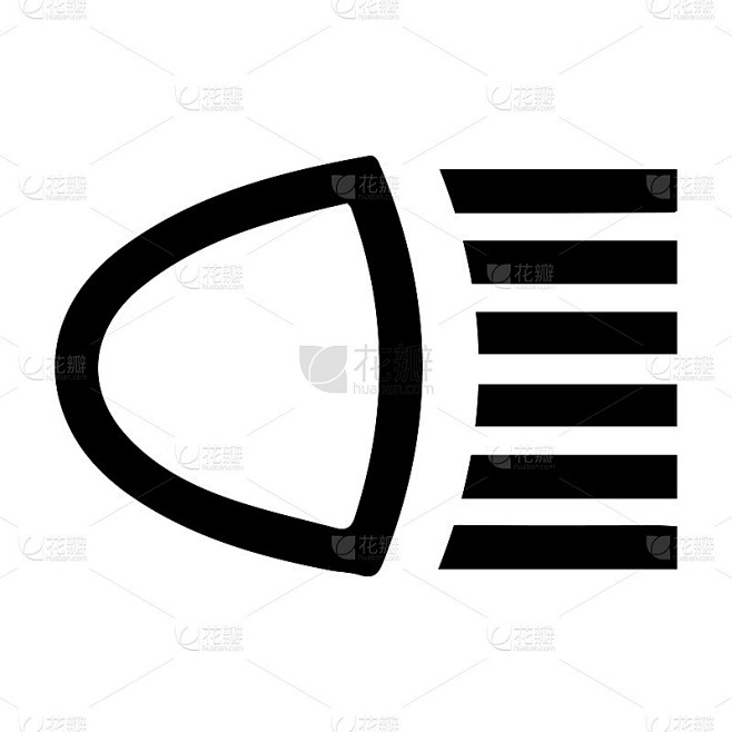 汽车配件，汽车，大灯，前照灯，远光灯，灯图标