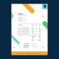 Free vector flat design bank  invoice template