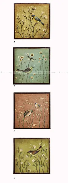 法式乡村 田园复古做旧 木板画艺术画小鸟装饰画挂画 特价-淘宝网#detail#detail