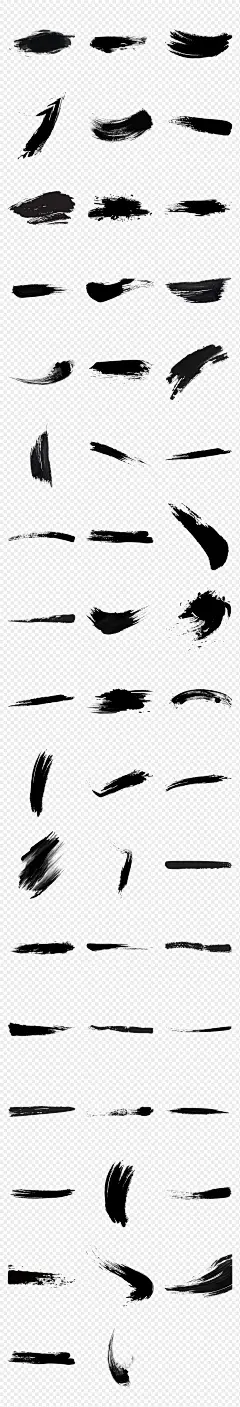 古风毛笔字体常用笔触笔刷海报素材背景图片png