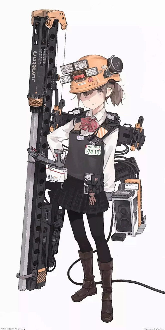 dangerdrop重装机械与柔弱少女的反差萌插画分享