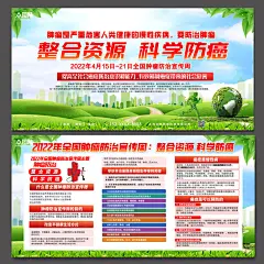 科学预防肿瘤知识医疗宣传展板海报