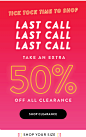 Extra 50% off Clearance