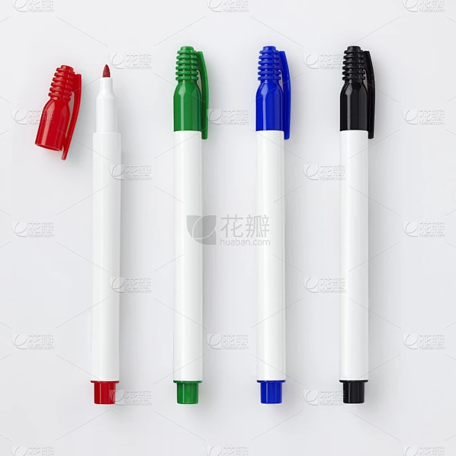 毡尖笔，笔帽未盖素材-花瓣网