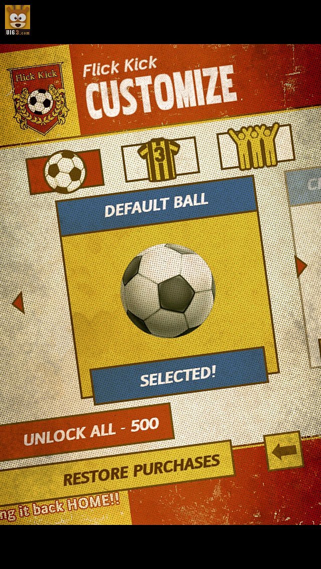 足球类《指尖足球》UI游戏界面