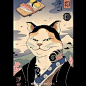 日本武士猫系列，好酷！

via：菲律宾Vincent Trinidad ​​​​