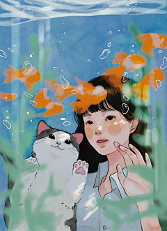 sunny-阿芒采集到韩国插画师leessuu